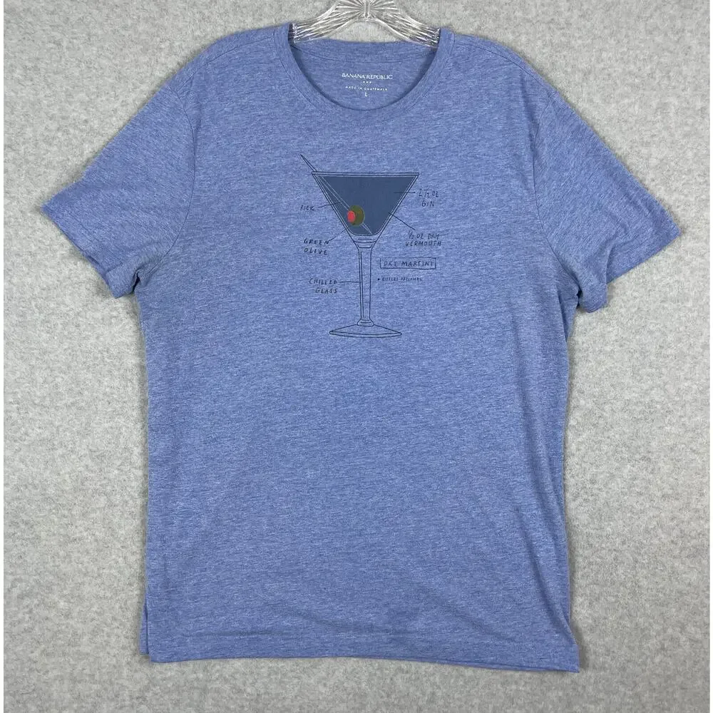 Bannana Republic Martini T Shirt Size L Blue